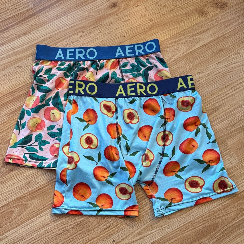 AERO Peach Print Boxer Briefs Set ✨ size M